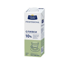 Сливки Свежее Завтра Professional 10% 1л
