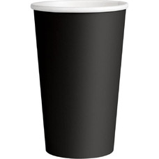 Стакан (Ф) бумажный одноразовый 400 мл.,черный 90-530, 50/tube, 800/ctn.
